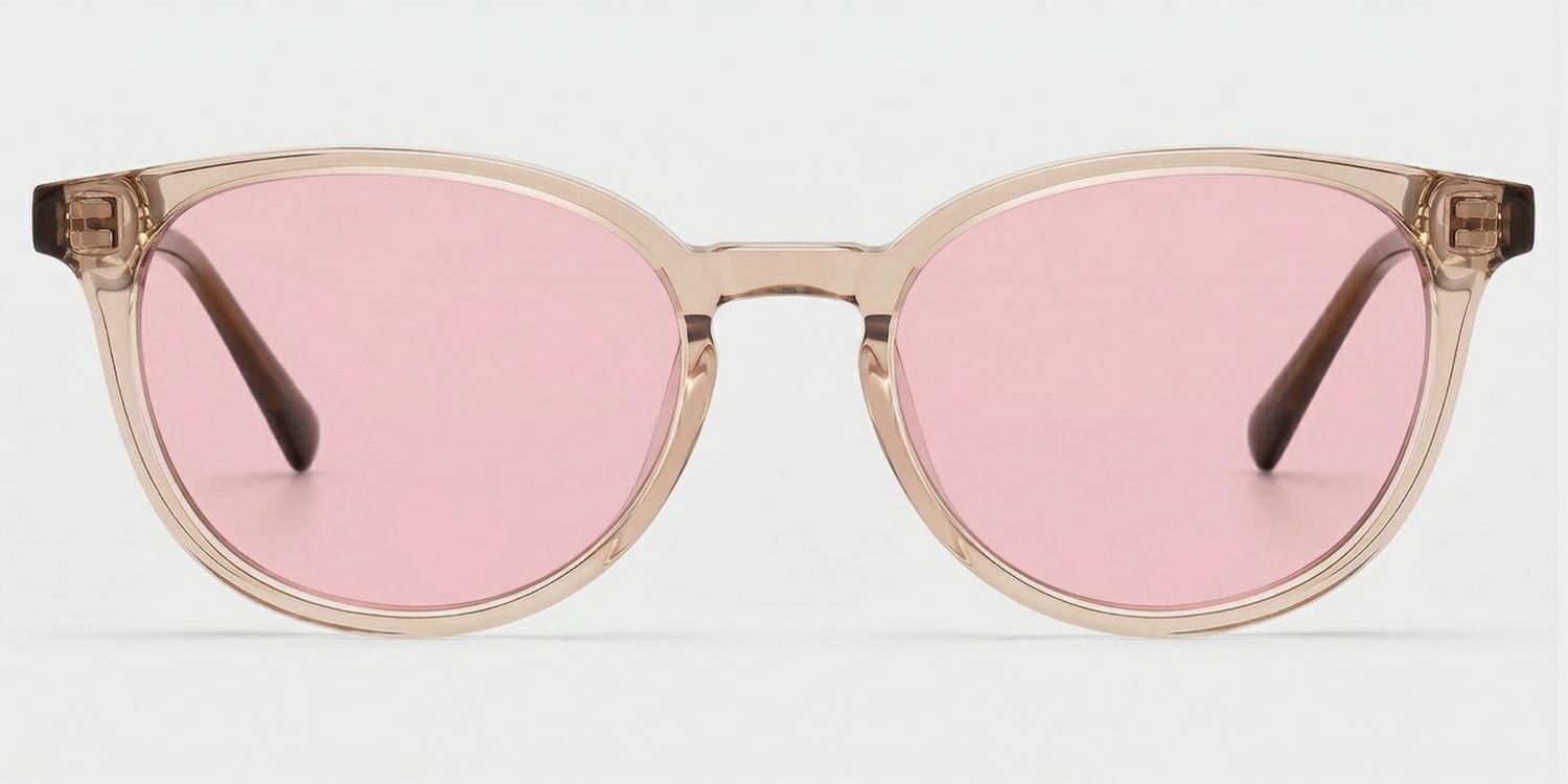 Allison Clear Brown Round Sunglasses