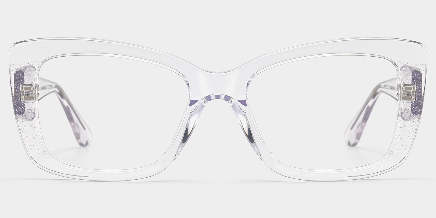 Leona Clear Rectangle Glasses - Image 2