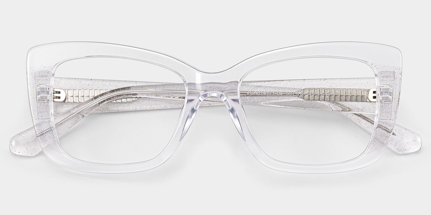 Leona Clear Rectangle Glasses - Image 3