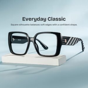 Maya Black Square Glasses
